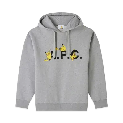 A.P.C. x Pokemon Pikachu Hoodie "Gray"