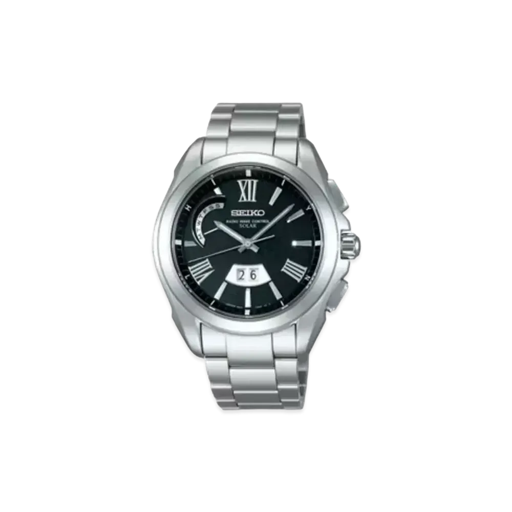 SEIKO Brightz Solar Radio Big Calendar "Black" SAGA083