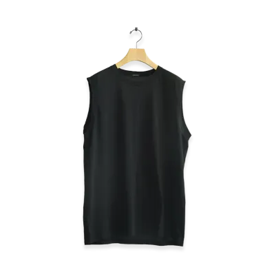 COMOLI Thin Cotton Sleeveless "Black"