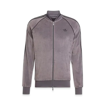 adidas SST Adicolor Velour Track Top "Grey Strata"