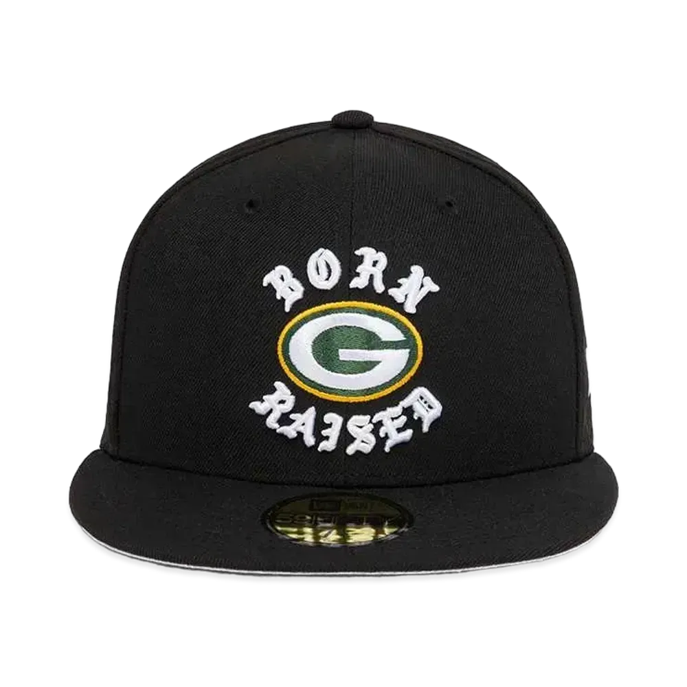NEW ERA x Born x Raised x NFL + Packers Fitted Rocker Hat "Black"