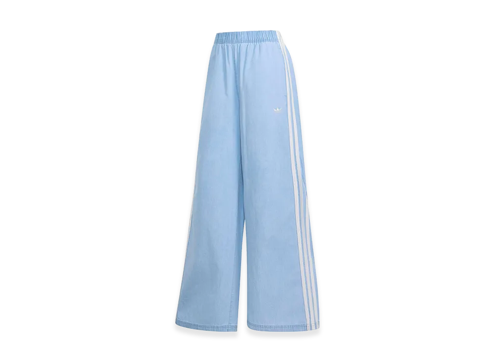 adidas Women's Summer Glow Denim Wide Leg Pants "Light Denim"