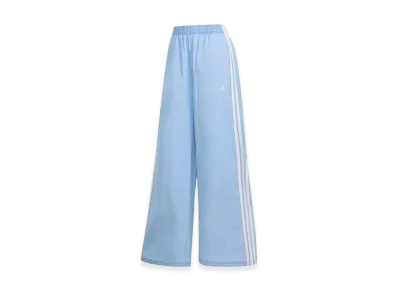 adidas Women's Summer Glow Denim Wide Leg Pants "Light Denim"
