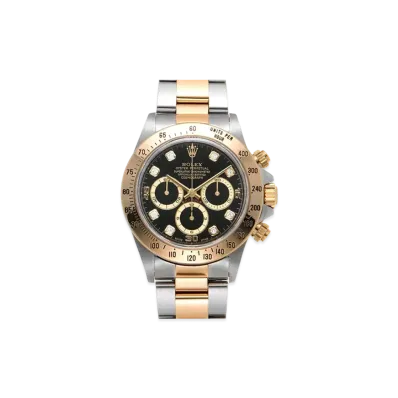 ROLEX Cosmograph Daytona 8P Diamonds "Black/Stainless Steel/Yellow Gold"