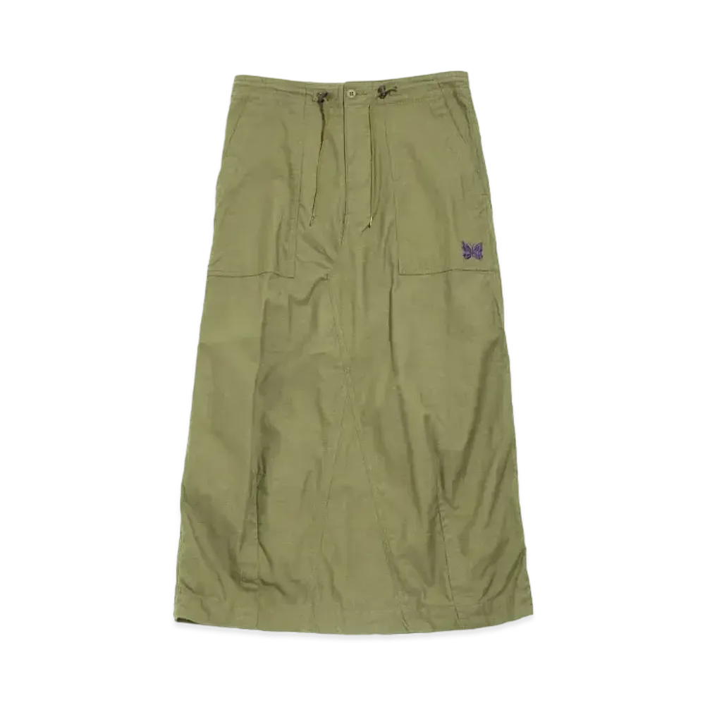 Needles STRING FATIGUE SKIRT - BACK SATEEN (FOR WOMEN) "Olive"