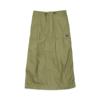 Needles STRING FATIGUE SKIRT - BACK SATEEN (FOR WOMEN) "Olive"