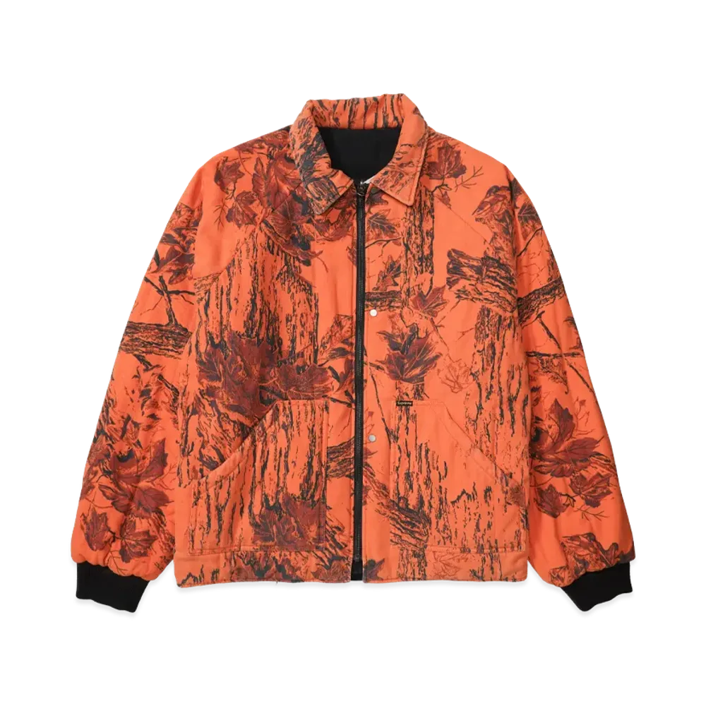 Supreme RealTree Reversible Quilted Work Jacket "Black"