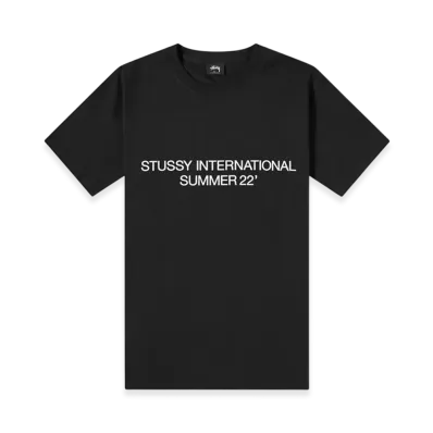 Stussy International 22' Pigment Dyed Tee "Black"