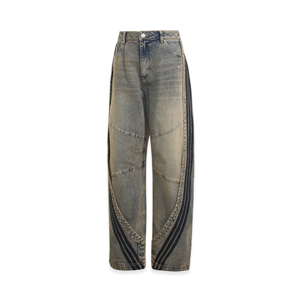 adidas Women's Adilenium 5.0 Banana Overlay Denim Pants "Chalky Brown"