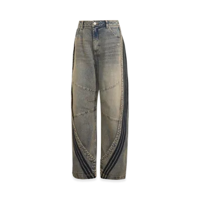 adidas Women's Adilenium 5.0 Banana Overlay Denim Pants "Chalky Brown"