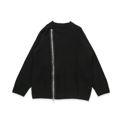 sacai S Wool Knit Blouson "Black"