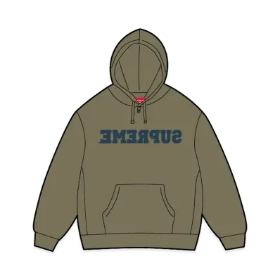 Supreme Reverse Hooded Sweatshirt "Olive"