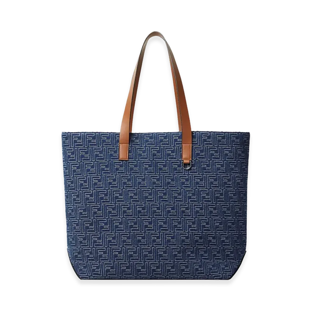 FENDI Medium FF Shopping Bag "Blue"
