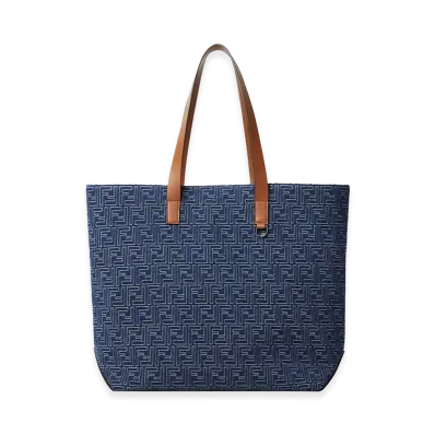 FENDI Medium FF Shopping Bag "Blue"