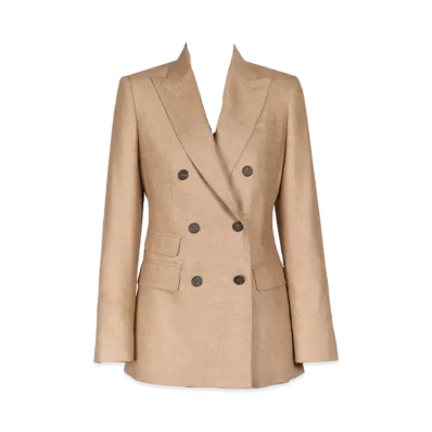 Max Mara Ettore Wool And Cashmere Double-Breasted Blazer "Camel"