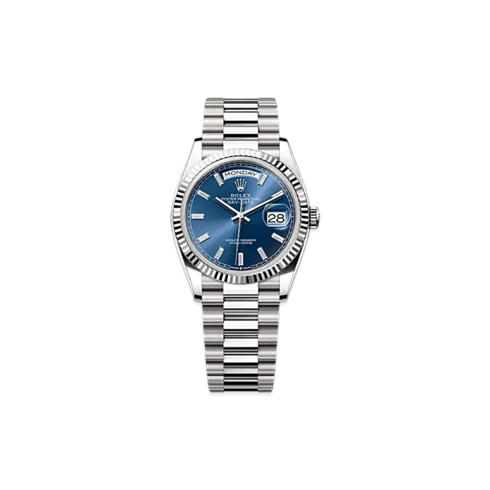 ROLEX Day-Date 36 White Gold "Navy"