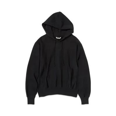 AURALEE Smooth Soft BD Sweat P/O Parka "Black"