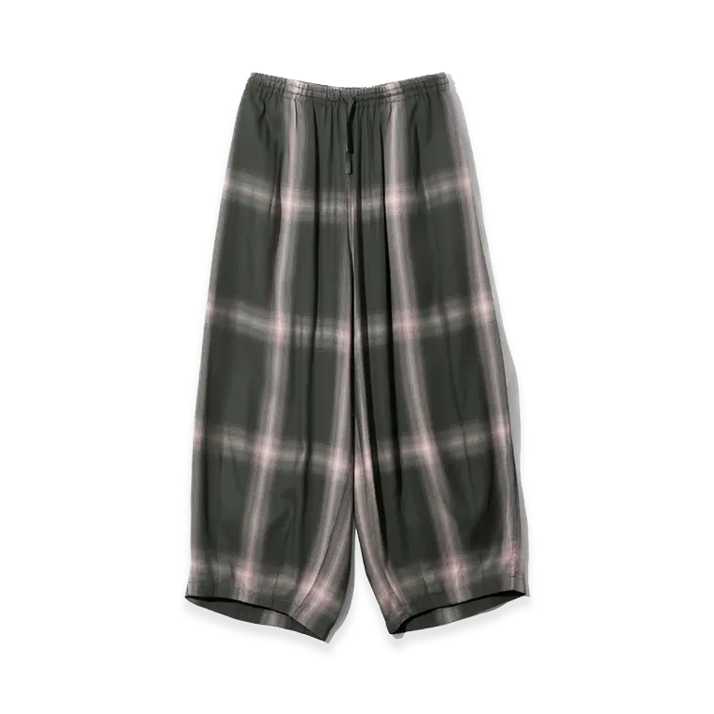 NEEDLES H.D. Pant Rayon Plaid "Green"