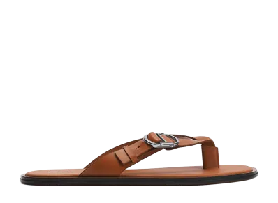 Dior Dioriviera Dior Rivage Thong Sandal Smooth Calfskin "Cognac Brown"