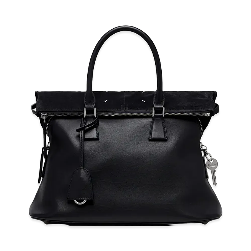 Maison Margiela Women's Leather Medium 5AC Soft Handbag "Black"