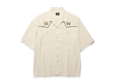 NEEDLES x STUDIOUS Piping Cowboy S/S Shirt - Amunzen "Ivory"