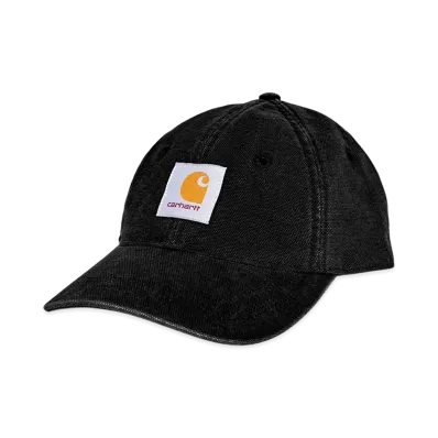 Carhartt WIP Canvas 6-Panel Cap "Black/White(Stone Washed)"