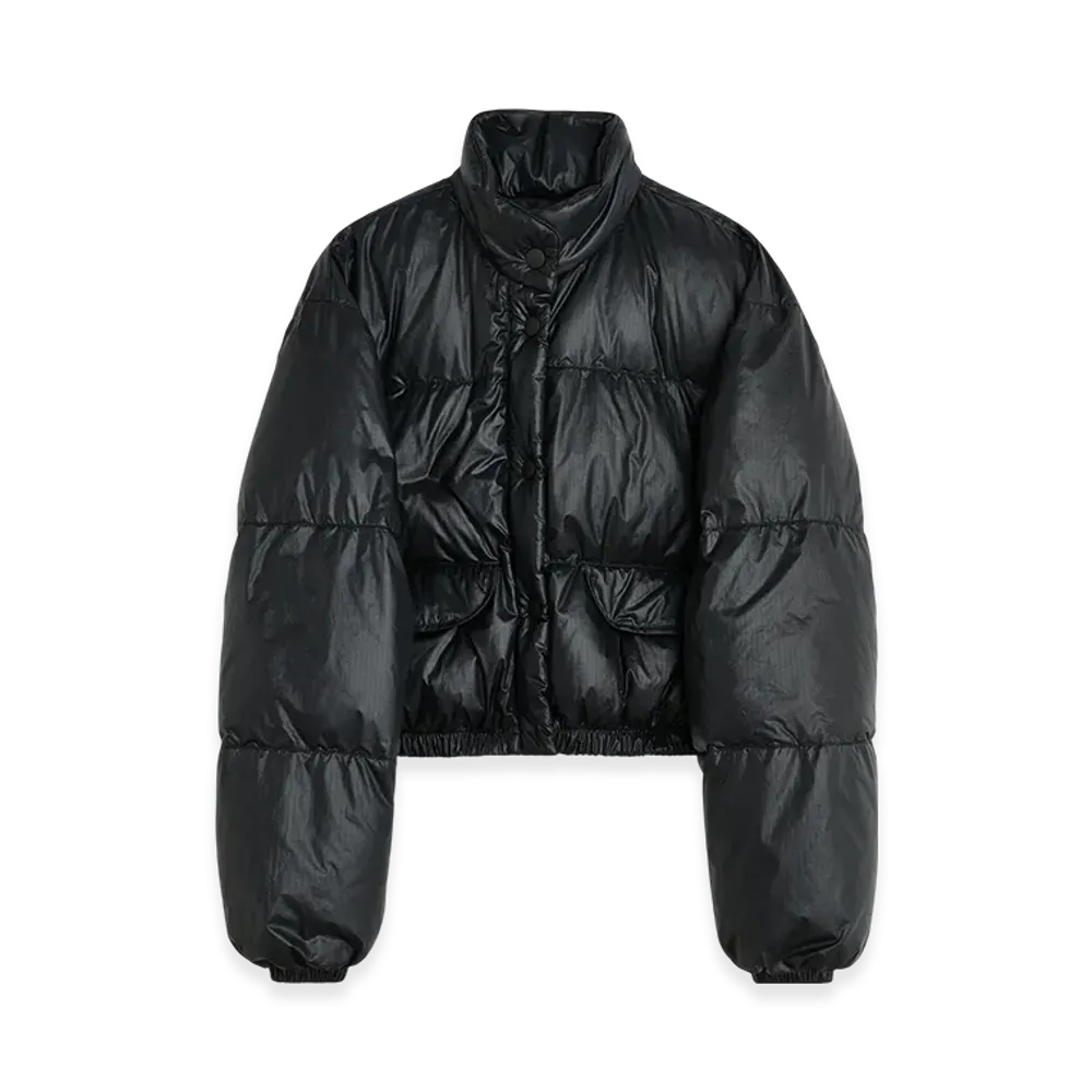 OUR LEGACY Women's Cropped Inhale Puffa "Black Tech"