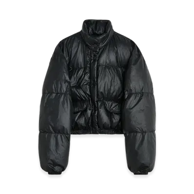 OUR LEGACY Women's Cropped Inhale Puffa "Black Tech"
