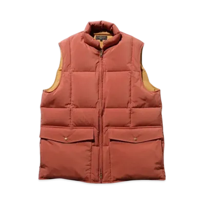 BEAMS Down Vest Nylon Oxford "Orange"