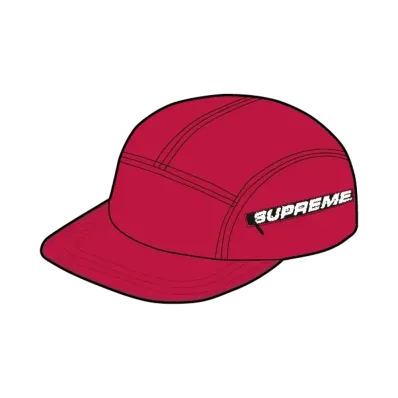 Supreme Side Zip Camp Cap "Red"
