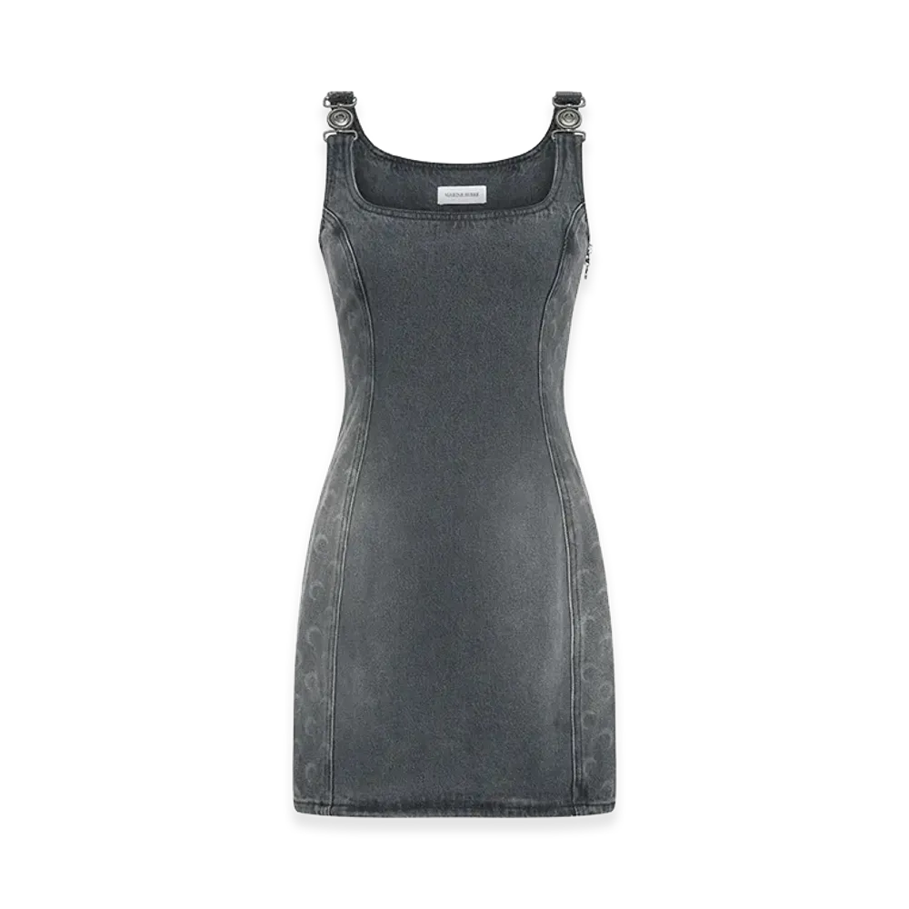 Marine Serre Women's "Moon Laser" Mini Dress "Gray"
