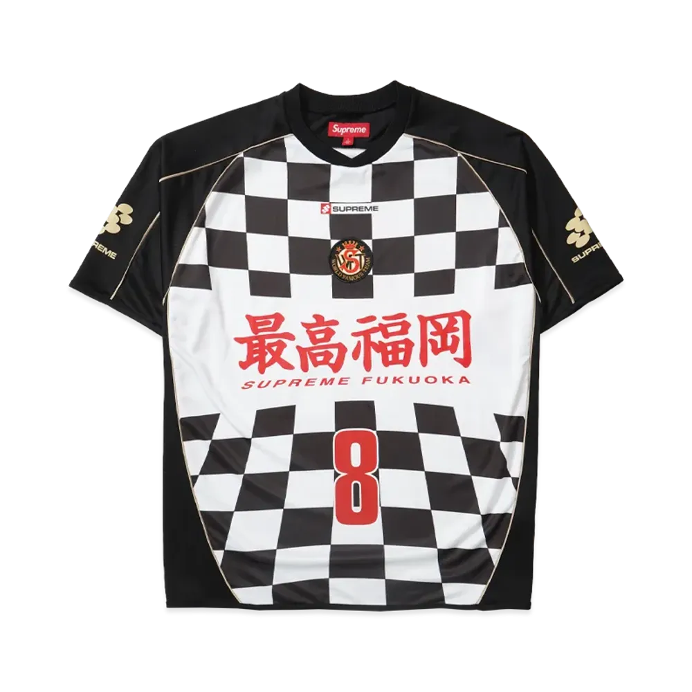 Supreme Checkerboard Soccer Jersey "Black"