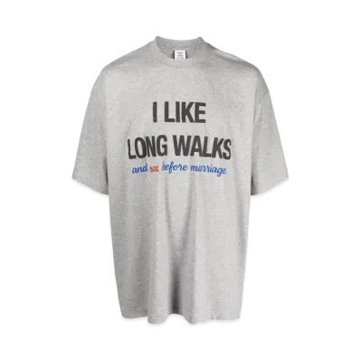 VETEMENTS I Like Long Walks Tee "Grey"