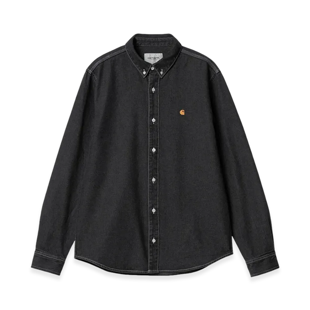 Carhartt WIP Weldon Shirt "Black Stone Washed"