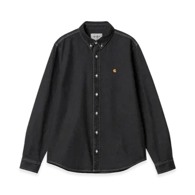 Carhartt WIP Weldon Shirt "Black Stone Washed"
