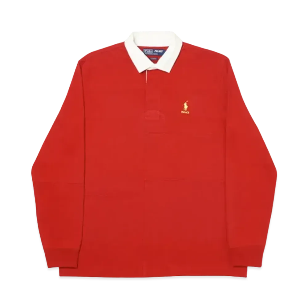 PALACE / Ralph Lauren Pieced Rugby "Red"