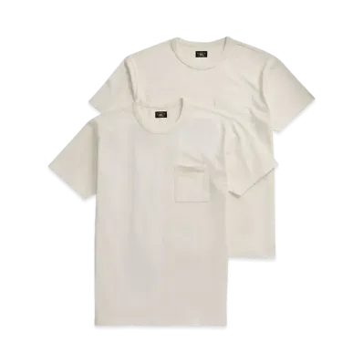 RRL Ralph Lauren Garment Dyed Pocket Tee 2Pack "White"
