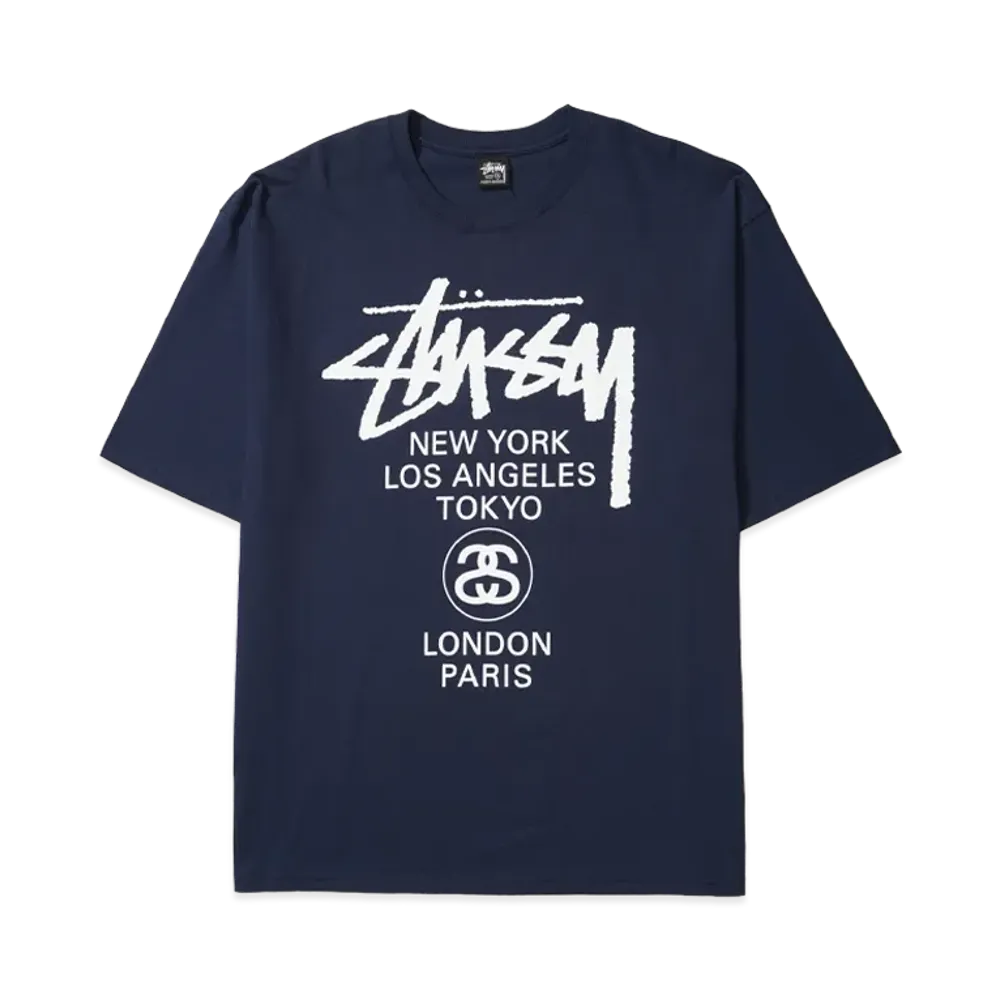 Stussy World Tour Tee "Navy" (2025) 3903962
