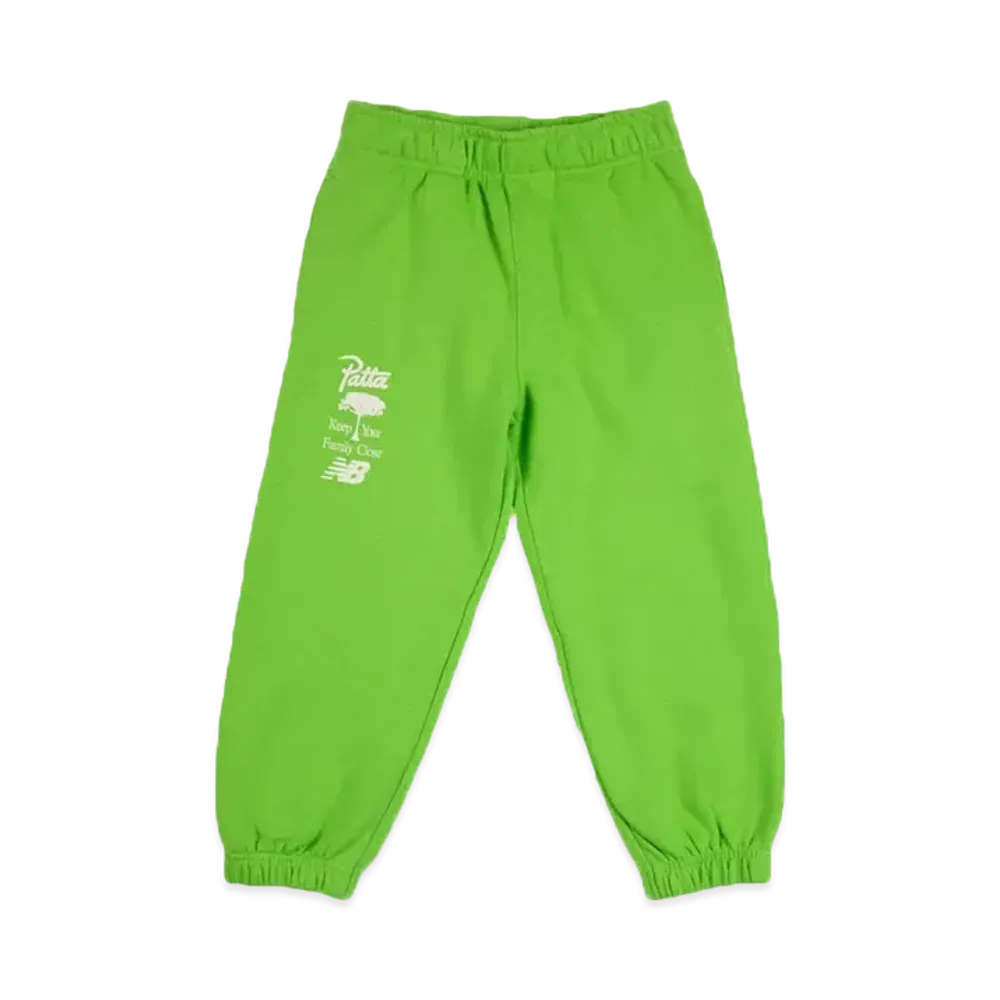 Patta × New Balance Family Kids Jogging Pants "Fluoro Green"