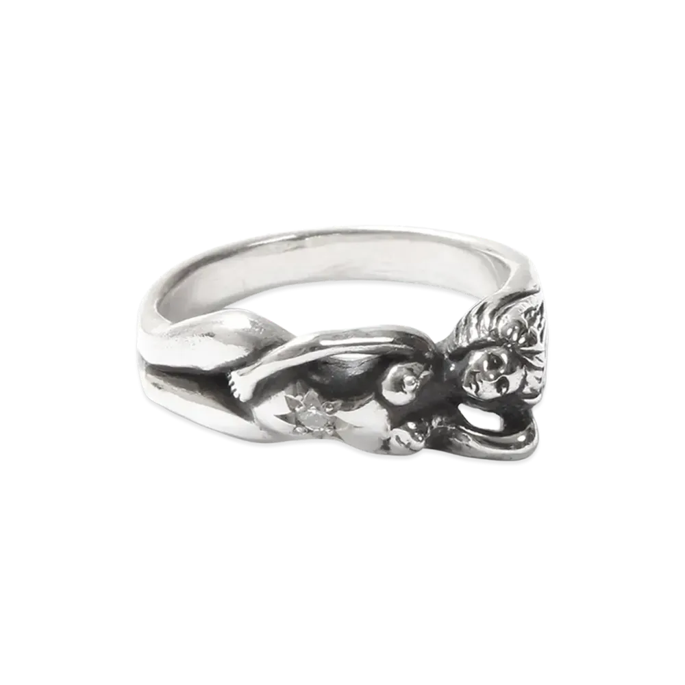 WACKO MARIA Nude Ring "Silver /Diamond"