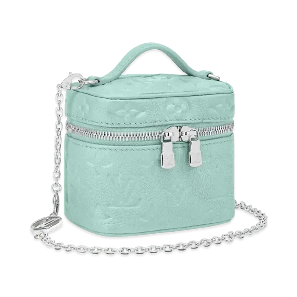 Louis Vuitton Micro Vanity Monogram Empreinte Leather "Lagoon"