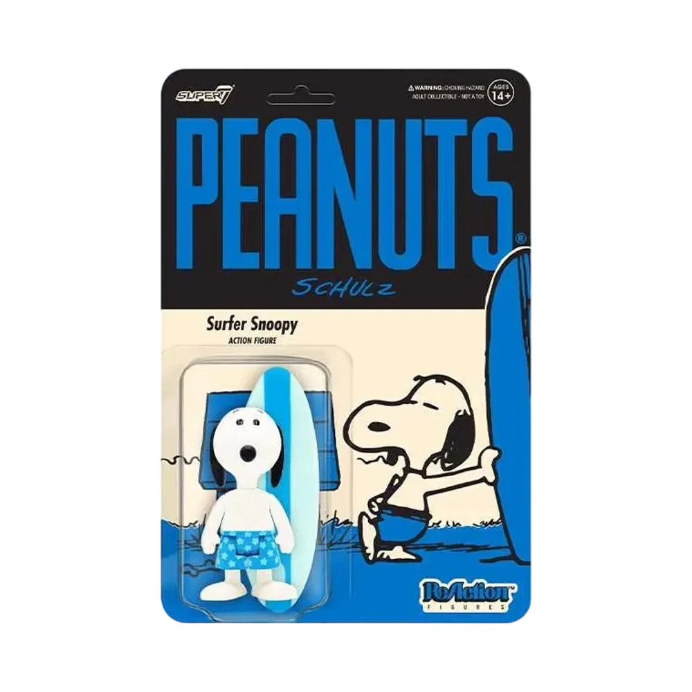 Super7 Peanuts ReAction Action Figure Wave 5 - Surfer Snoopy "Multicolor"
