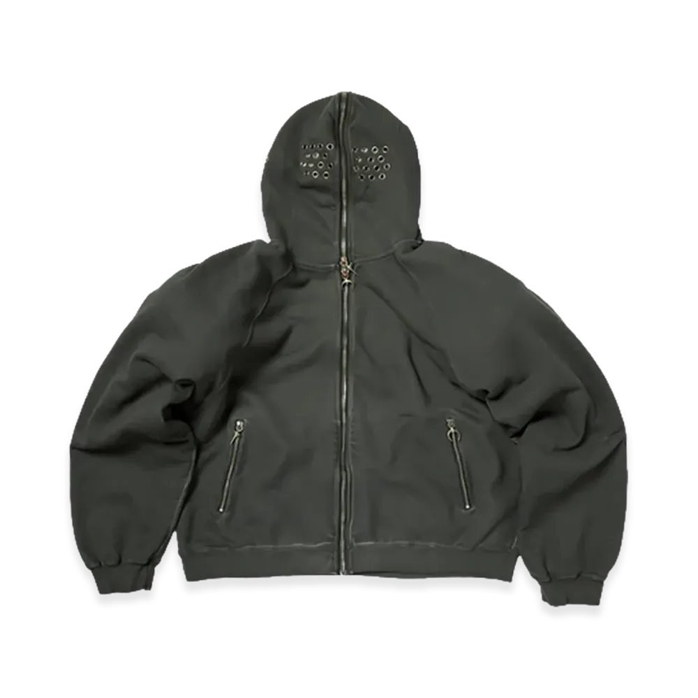 THUG CLUB Bulk Shoulder Gladiator Zip-Up Hoodie "Charcoal"