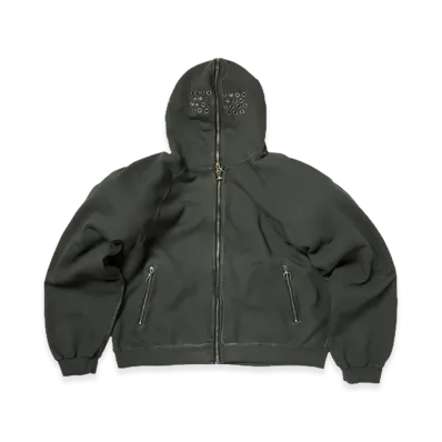 THUG CLUB Bulk Shoulder Gladiator Zip-Up Hoodie "Charcoal"