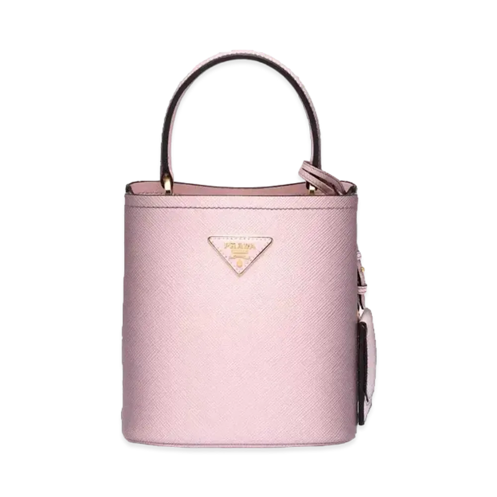 PRADA Small Prada Panier Saffiano Leather Bag "Gradient Alabaster Pink"