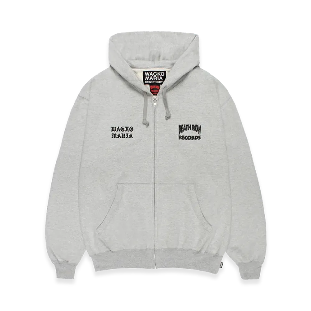 WACKO MARIA Death Row Records / Heavy Weight Zip Hooded Sweat Shirt "Gray"