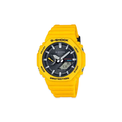 Casio G-Shock 2100 Series Mobile Link Analog-Digi Solar M Watch "Yellow"