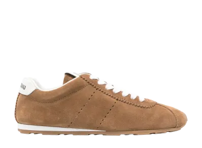 MIU MIU Women's Plume Sneakers "Camel"