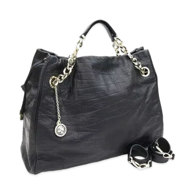 BVLGARI Monete Leather Handbag "Black"