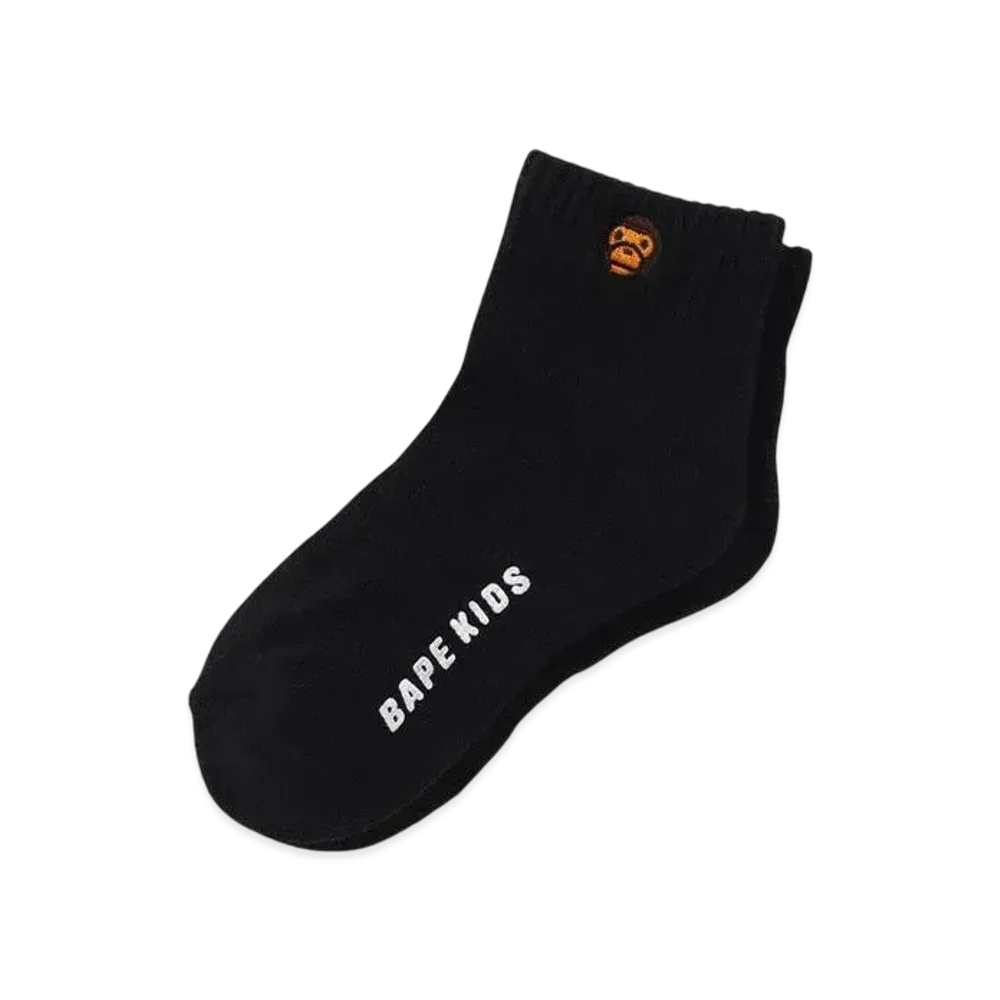 A BATHING APE Baby Milo One Point Socks "Black"